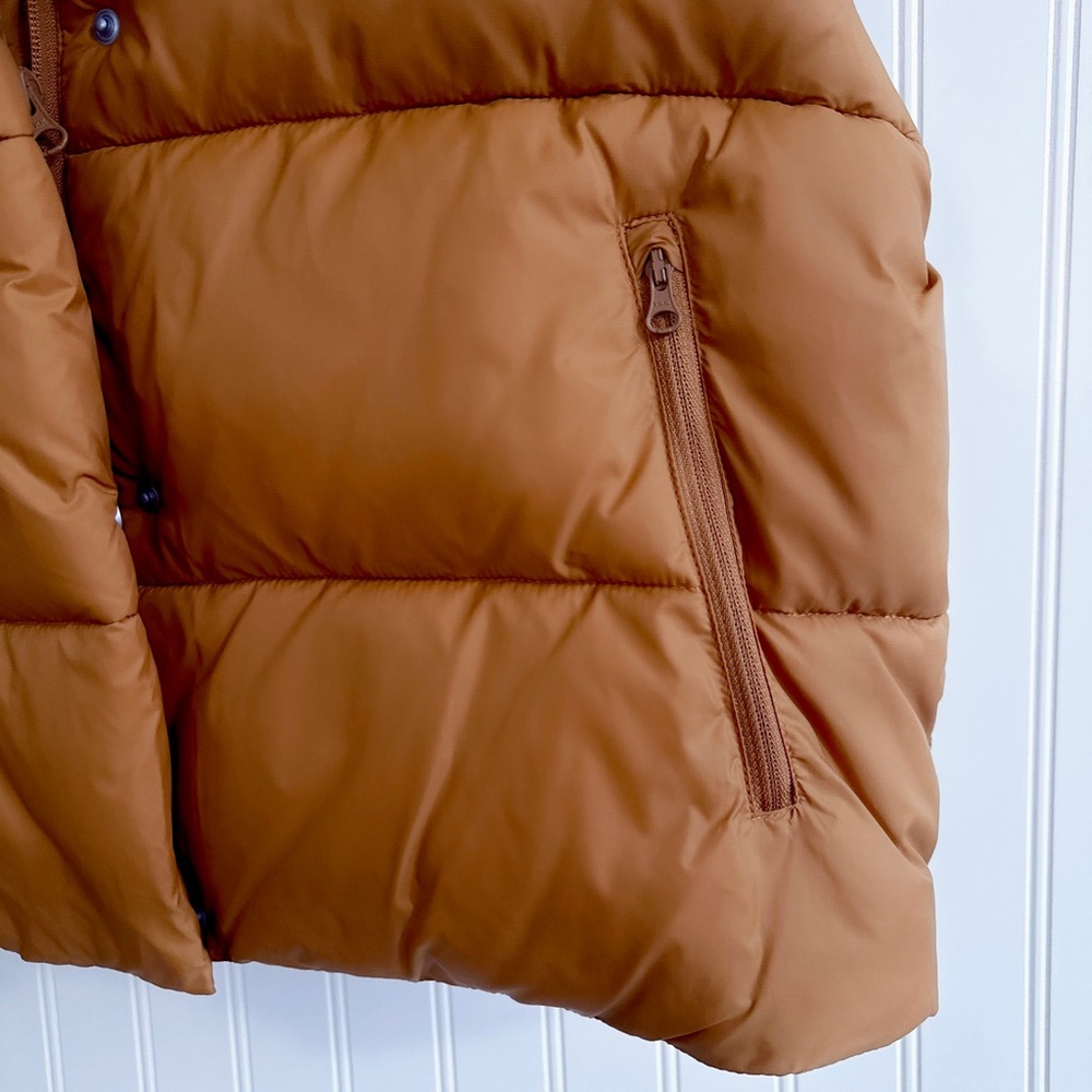 ALO Gold Rush Hooded Sleeveless Puffer Vest In Toffee NWT Size M - Picture 8 of 12